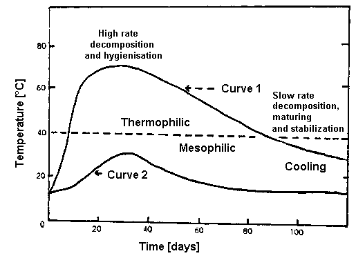 Diagram of typical composting processes